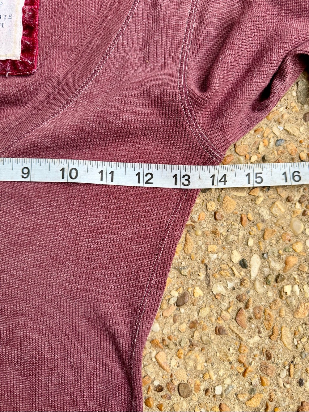 Vtg Y2K Abercrombie & Fitch Burgundy Plum Ribbed Top Size M - Picture 3 of 10